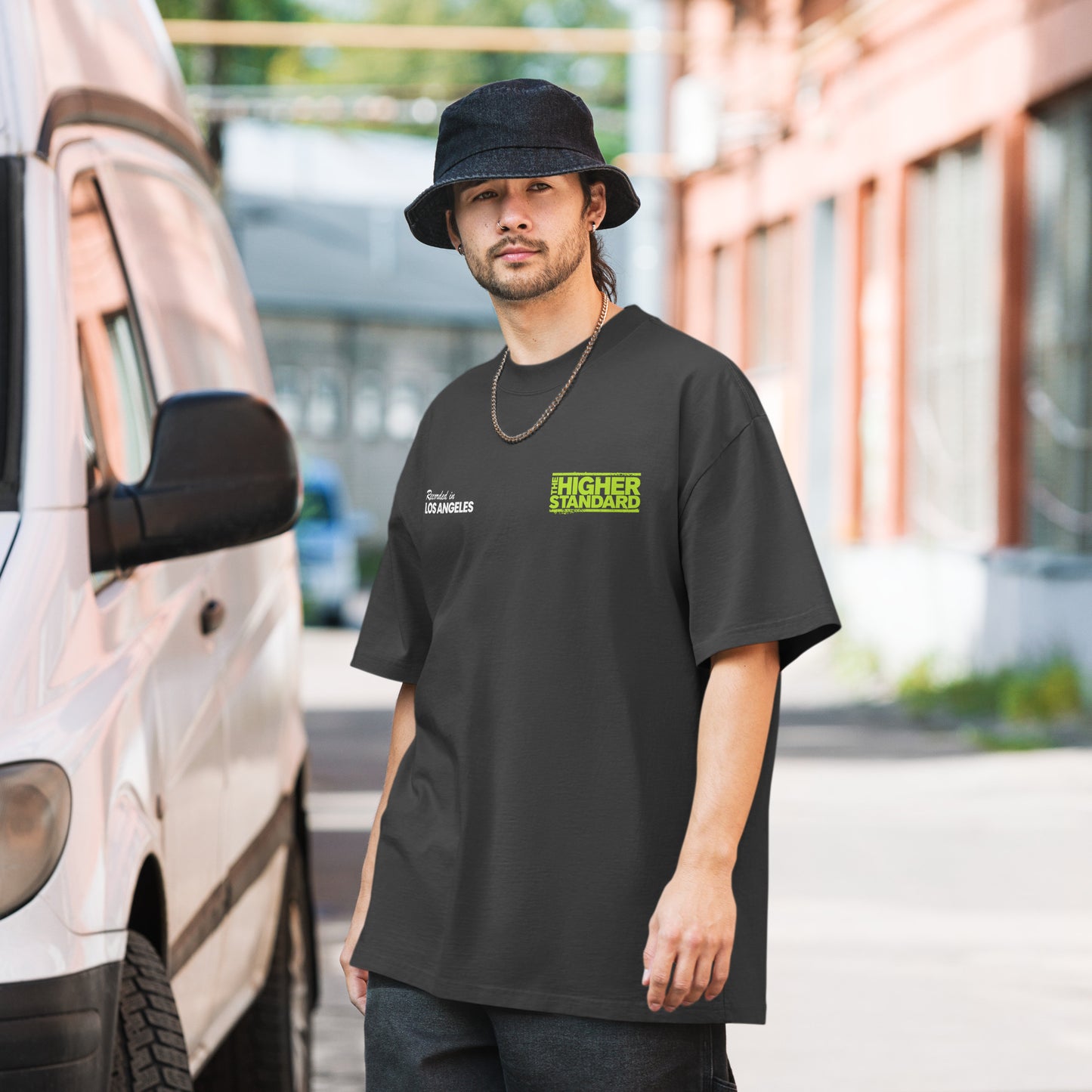 'Recorded In Los Angeles' Oversized Faded T-Shirt