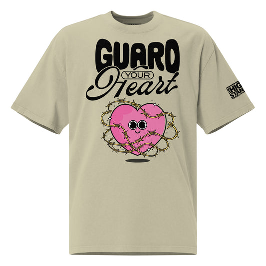 'Guard Your Heart' Oversized Faded T-Shirt