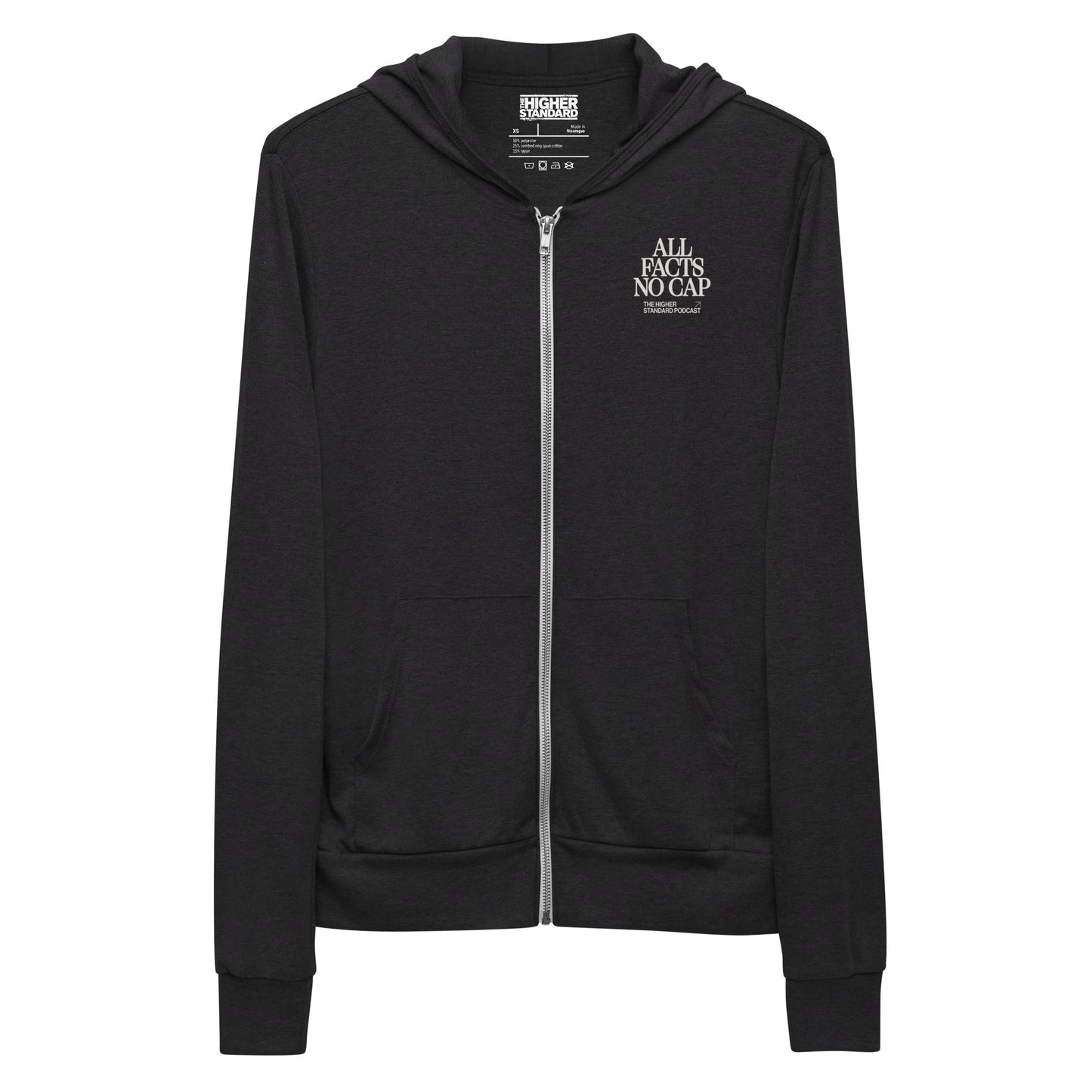 'All Facts No Cap' Zip Hoodie